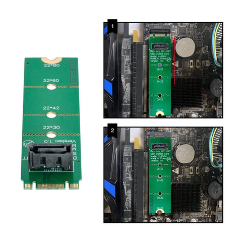 chenyang CY NGFF B/M-Key M.2 to Vertical SATA 7 Pin Hard Disk Drive SSD PCBA Extension Adapter for Motherboard
