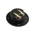 3-'' Double Binding Round Gold Plate Push Spring Loaded Jacks Connector Speaker Box Terminal Cup (Black - 2pcs)