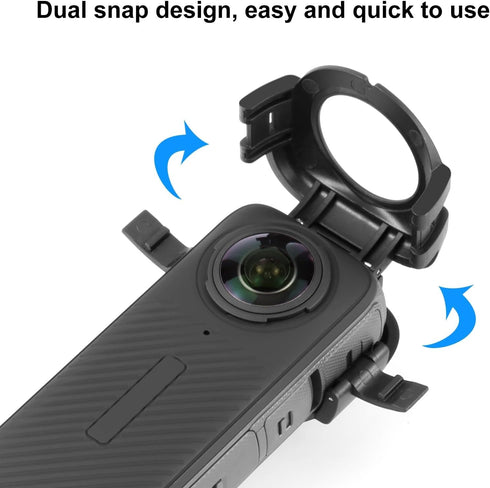 PULUZ Protective Lens Cover for Insta360 X4, Optical Glass Material Premium Lens Guard, Anti Fog, Waterproof for