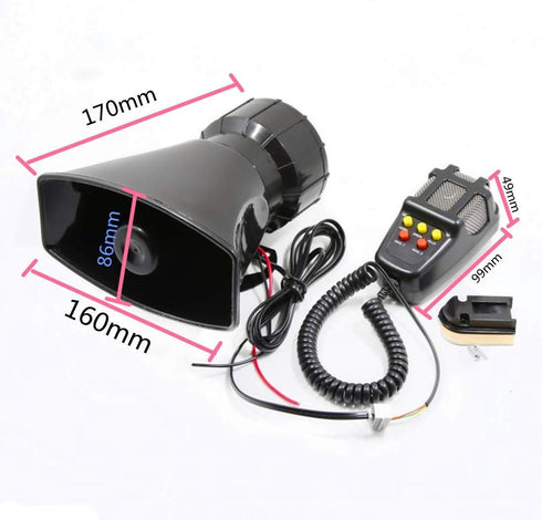 Siren Police Car Horn Speaker with Microphone Amplifier 12V 80W Emergency Sound System