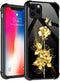 TnXee Golden Butterfly Rose Flower Case for iPhone XR - Stylish Pattern Design Case for Men & Women Gifts.