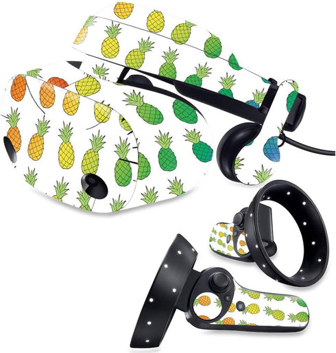 MightySkins Skin - Rainbow Pineapples for Samsung Odyssey Plus VR | Unique Vinyl Decal Wrap Cover | Easy to Apply,