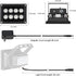 Univivi IR Illuminator 90 Degree Wide Angle 8-LEDs 850nm Infrared Light for Night Vision, IP67 Waterproof
