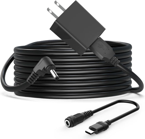 Cordro 13.2FT Charger Cable Power Adapter Compatible with Ring Stick Up Cam Battery/Plug-in