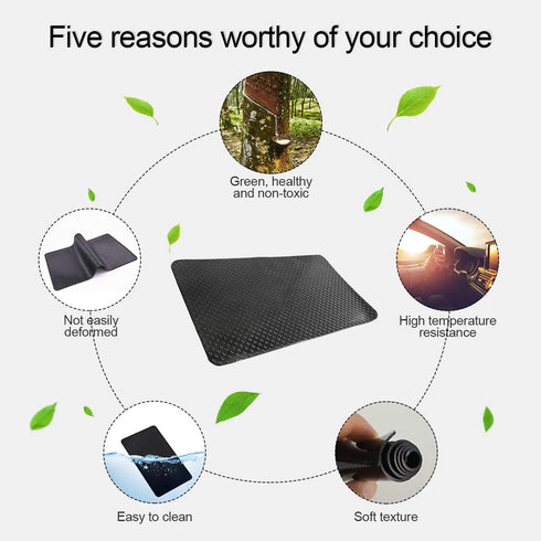 Car Dashboard Anti-Slip Rubber Pad, 10.6"x 5.9" Universal Non-Slip Sticky Mat for Phones and Electronic Devices