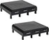 Mind Reader Monitor Stand with 3 Storage Drawers, Desktop Organizer Riser, Set of 2, 13.5"L x 13"W x 4"H, Black