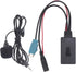 Qiilu Bluetooth Adapter for Alpine CDA 9884, Car Radio Aux Cable with Microphone Handsfree Adapter for KCE-236B