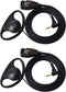 1 Pin 2.5mm D Shape Walkie Talkie Earpiece Headsets with PTT Mic for Motorola Radios Talkabout Series, 2 Packs