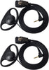 1 Pin 2.5mm D Shape Walkie Talkie Earpiece Headsets with PTT Mic for Motorola Radios Talkabout Series, 2 Packs