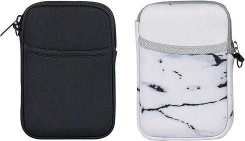 Waterproof External Hard Drive Carrying Case, Shockproof 2.5 inch Storage Bag for Seagate/WD/Toshiba (2-Pack) (Black +