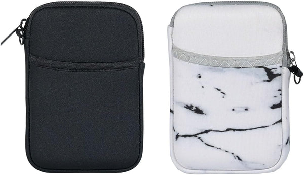 Waterproof External Hard Drive Carrying Case, Shockproof 2.5 inch Storage Bag for Seagate/WD/Toshiba (2-Pack) (Black +
