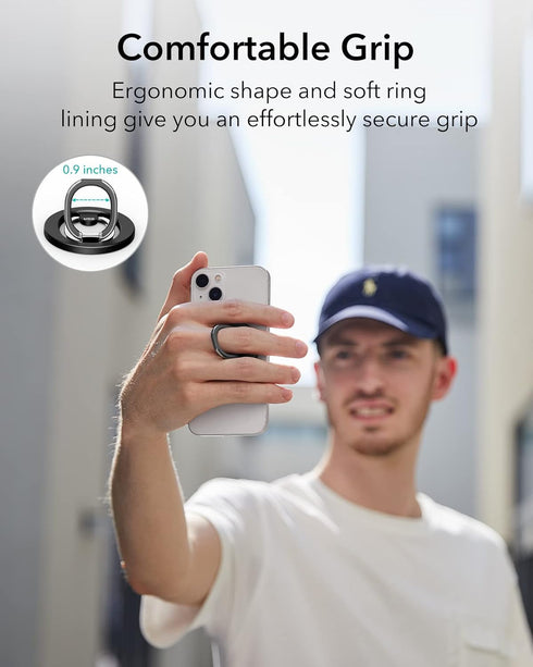 ESR for MagSafe Ring Holder (HaloLock), Magnetic Phone Grip with Adjustable Stand for iPhone 15/14/13/12