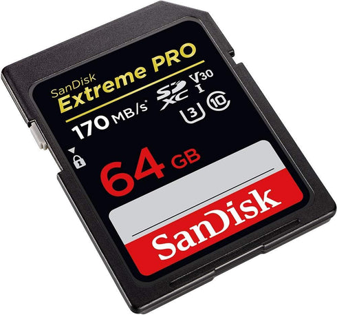 SanDisk Extreme Pro 64GB SDXC Card for Canon EOS R6, R5 Camera Class 10 (SDSDXXY-064G-GN4IN) Bundle with Reader