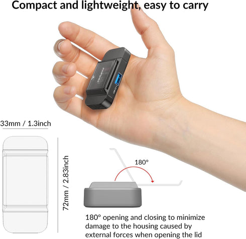 JOOPSHEE 3.0 SD Card Reader USB C,High-Speed Dual Slots USB Type C to Micro SD Card Adapter for MicroSD SDHC SDXC
