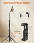 Victiv 85" Phone Tripod, Tall Tripod for iPhone with Remote, Gooseneck and Phone Holder, Overhead Phone Stand for Video