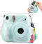 Fintie Clear Protective Case for Fujifilm Instax Mini 7+ Camera, Crystal Hard Shell Cover with Removable Rainbow Strap