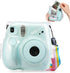 Fintie Clear Protective Case for Fujifilm Instax Mini 7+ Camera, Crystal Hard Shell Cover with Removable Rainbow Strap