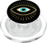 Yellow Evil Eye Black PopSockets MagSafe PopGrip for iPhone