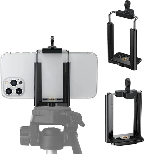 DaVoice Tripod Phone Mount 1/4" Screw Adapter, Compatible with iPhone Samsung and Cell