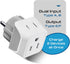 Ceptics (3 Pack) Schuko Germany, France Plug Adapter, Dual Input - Ultra Compact Light Weight - Usa to Russia, South
