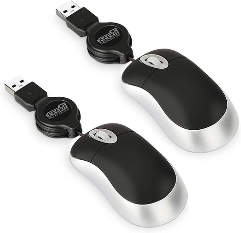 EEEKit Ultra Compact Black 3-Button USB Mouse, 3 x 1.57 x 0.98 in