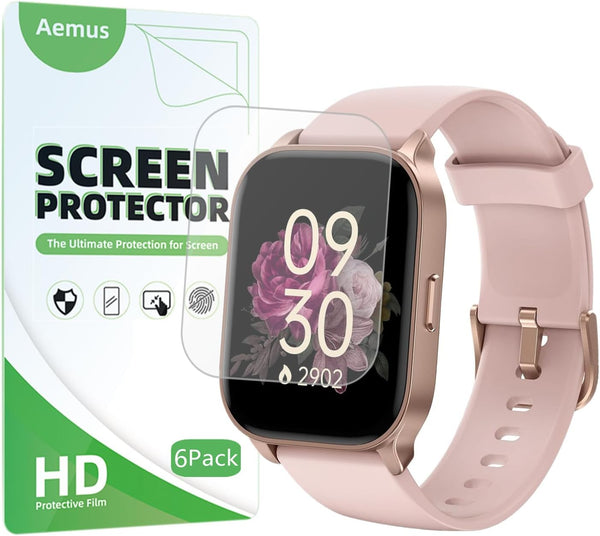 TOOBUR Smart Watch Screen Protector, 2.01 Full Coverage Clear TPU Soft Film (6 Pack) for IDW17 Smartwatch