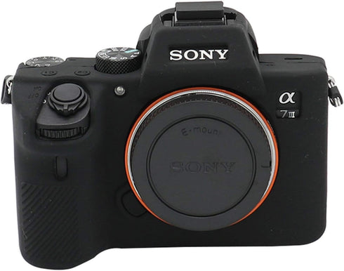 TUYUNG A7 III Silicone Case, Protective Housing Cover for Sony Alpha A7 III A7M3 Cameras, Black