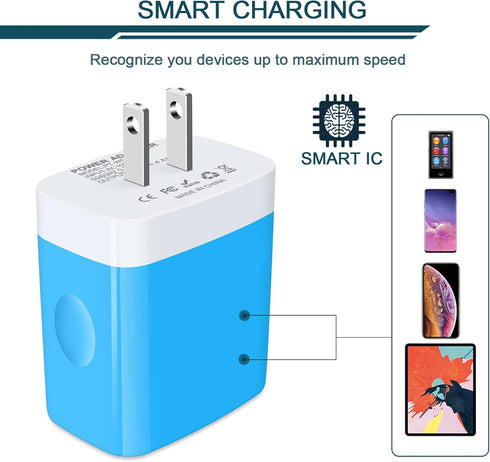 Wall Charger, USB Charger Adapter, AILKIN 4.8A 4-Multi Port Fast Charging Station Power Base Block for iPhone, iPad,