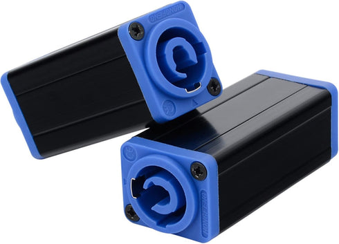 GELRHONR ZAC3MM-1 AC Powercon Coupler, LED Power Connector, Stage Lighting Power Extension Connector - Blue 20A (1 Pack)