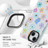 MOSNOVO iPhone 15 Case - Clear TPU Bumper, Retro Groovy Flower, Shockproof, 6.6 ft Drop Impact, Anti Peel Off Tech, 6.1"