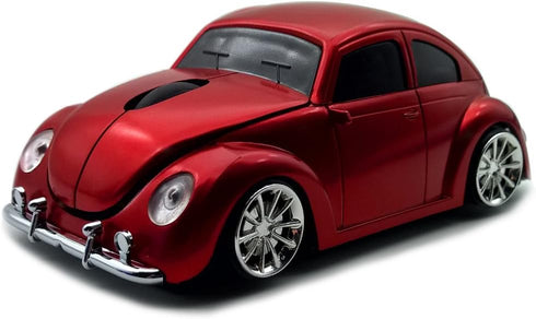 TDRTECH Wireless Mouse, Cool Sports Car Shaped 2.4GHz Optical Gaming Mouse for PC and Laptop, Red