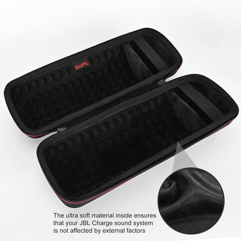 EVA Hard Case for JBL Charge 4 / Charge 5 Bluetooth Speaker, Premium Travel Protective Carrying Storage Bag (Black)
