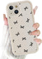 Cinysnt Cute Polka Dot Black Bow Bowknot Phone Case for iPhone 15 Case