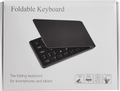 MoKo Foldable Bluetooth Keyboard, Ultra-Thin Rechargeable Portable Wireless Keyboard for Laptop, iPhone, iPad, Gray