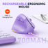 MEETION Bluetooth(5.2 3.0) 4 Left-Handed Mouse, Ergonomic Mouse Wireless Vertical Mouse, RGB Rechargeable Mice for +