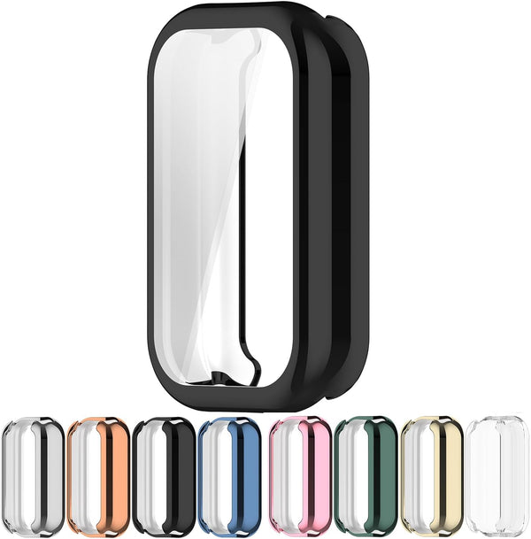 Xiaomi Smart Band 8 Active/Redmi Band 2 Protective Case Cover - Soft TPU Shell for Smartwatch Accessories (Black)