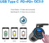 12V USB C Outlet, Two USB-C PD 20W Power Socket and 18W QC3.0 Socket Waterproof Power Outlet for Car, Golf Cart, Boat