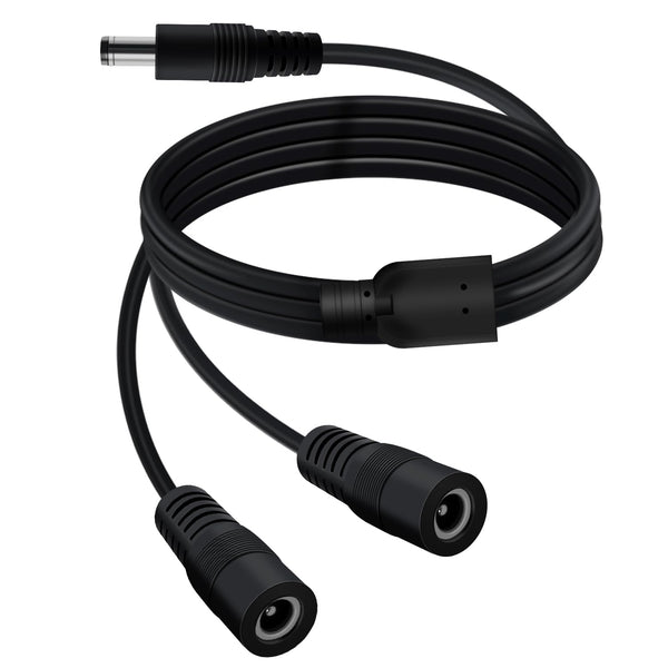 YINGAYOU DC Splitter Cable 5.5 x 2.1mm DC 2 Way Splitter 5V 6V