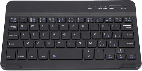 Silent Keyboard, Black Portable Waterproof Wireless Keyboard for Smart Phone Desktop Laptop