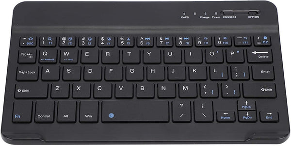 Silent Keyboard, Black Portable Waterproof Wireless Keyboard for Smart Phone Desktop Laptop