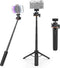 PULUZ Camera Tripod Stand, Mini Desktop Aluminum Selfie Stick with Cold Shoe,