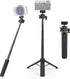 PULUZ Camera Tripod Stand, Mini Desktop Aluminum Selfie Stick with Cold Shoe,