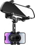 360° Rotatable Rearview Mirror Phone Holder for Car, Retractable Multifunctional Design, Four Corners Fixed Anti-Shake