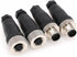 Eonvic 2 Sets M12 5 Pin Male & Female A Code Circular Aviation Plug Industrial Sensor Connector