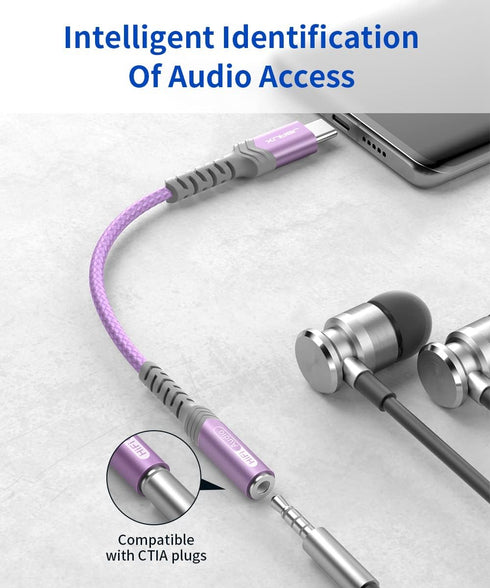JSAUX USB Type C to 3.5mm Female Headphone Jack Adapter, Compatible with iPhone 15 Pro Max/15 Pro/15 Plus, Samsung