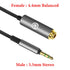 Geekria 3.5mm Stereo Male to 4.4mm Balanced Female Adapter Cable, 5-Core Audio Conversion Cord, Aluminum Alloy