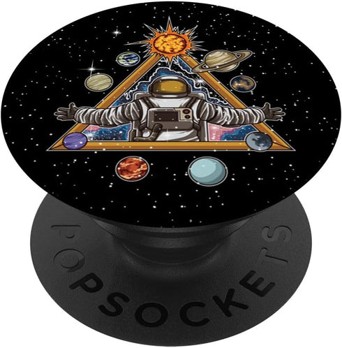 Spiritual Astronaut Meditates In Space, Galaxy PopSockets Adhesive PopGrip