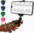 Generic Guitar Head Phone Holder Mount with 5 Picks, Universal Clip-On Smartphone Stand