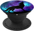 Galaxy Wolf Star Surreal Wild Lone Wolves Double-Exposure PopSockets Adhesive PopGrip