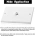 Weewooday 4 Pieces Coax Wall Plate, 1-Port TV Cable Cover Outlet Plate with F-type Connector Coaxial Cable, Screws